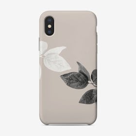 Black And White Leaves Phone Case