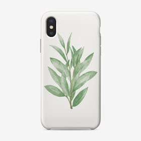 Watercolor Green Leaves Phone Case