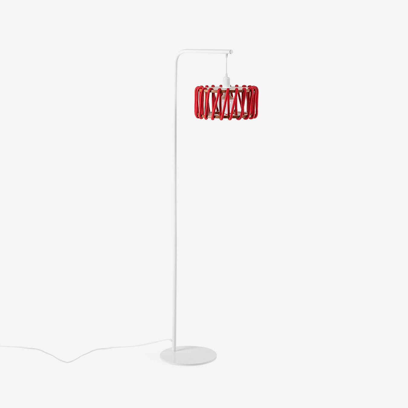 red floor lamp