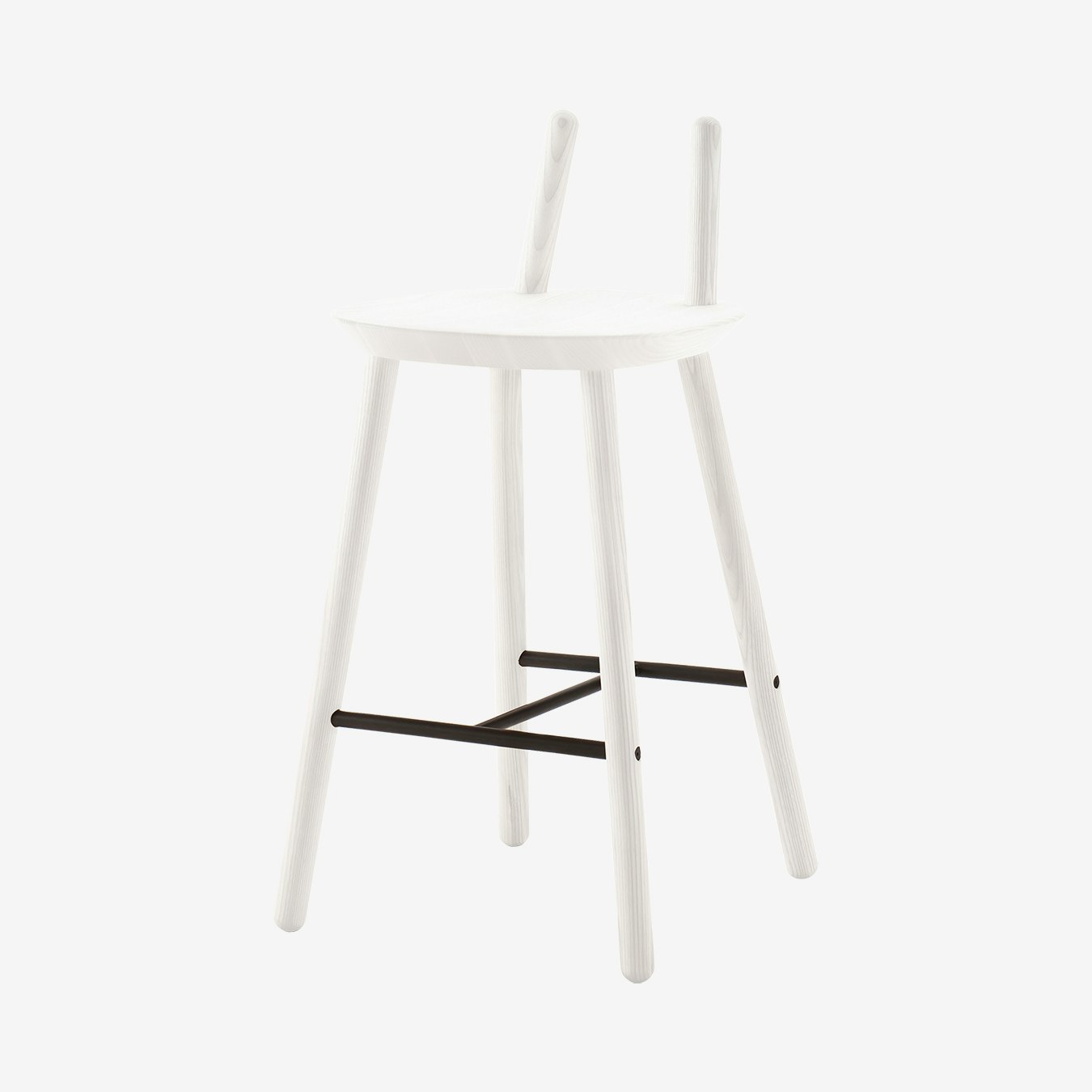 Naïve Semi Bar Chair - White by EMKO