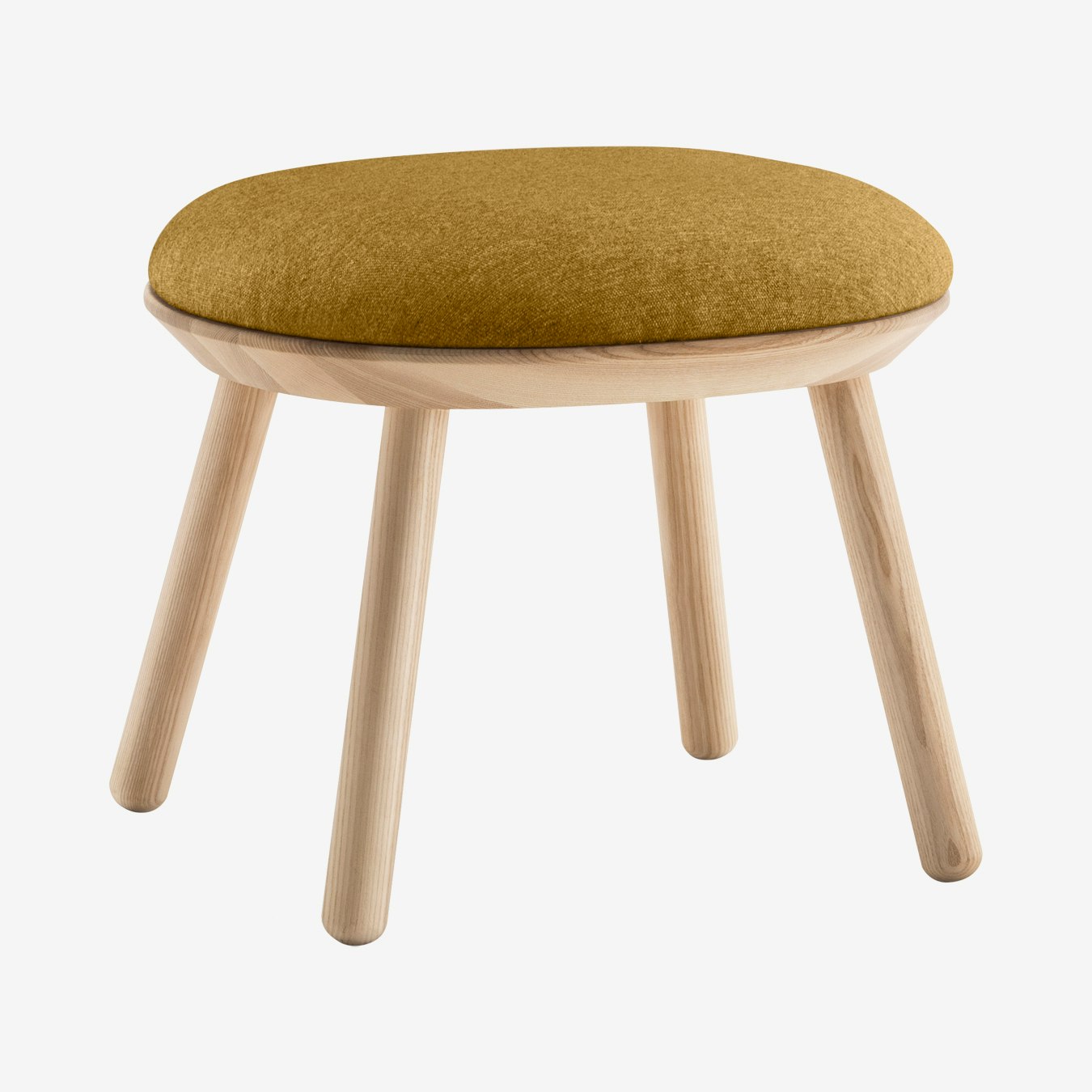 Naïve Ottoman - Natural - Yellow Delius Gavi Fabric