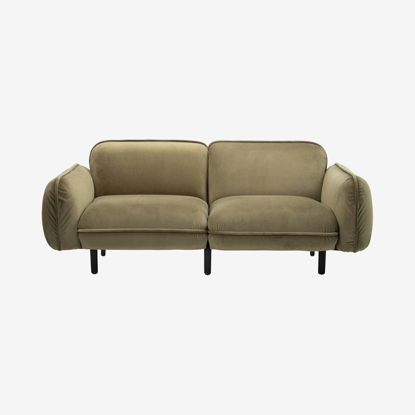 Bean 2-seater Sofa - Green - Velour by EMKO