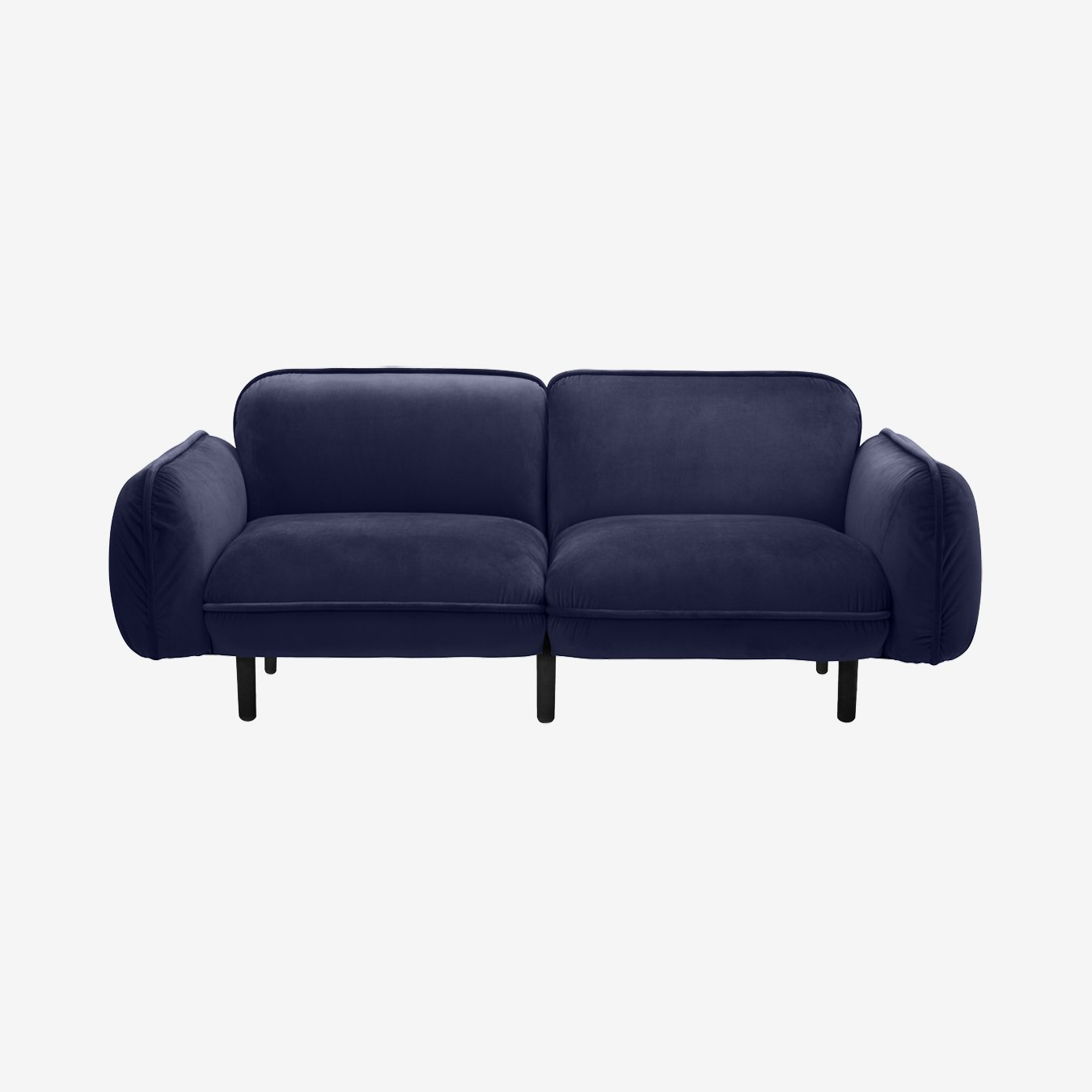 Bean 2-seater Sofa - Blue - Velour by EMKO