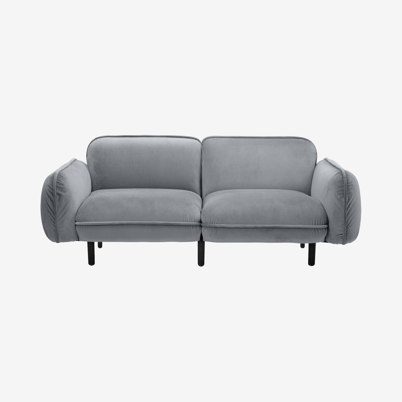 Bean 2-seater Sofa - Grey - Velour