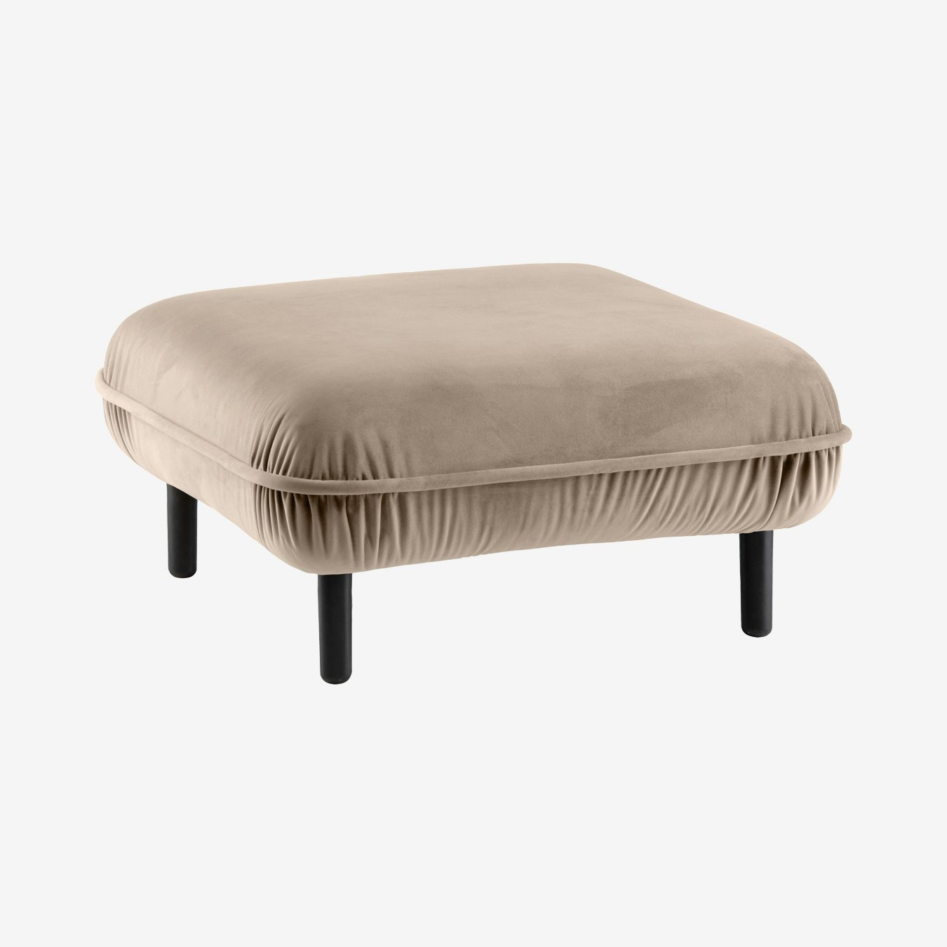 Bean Footstool - Beige - Velour by EMKO