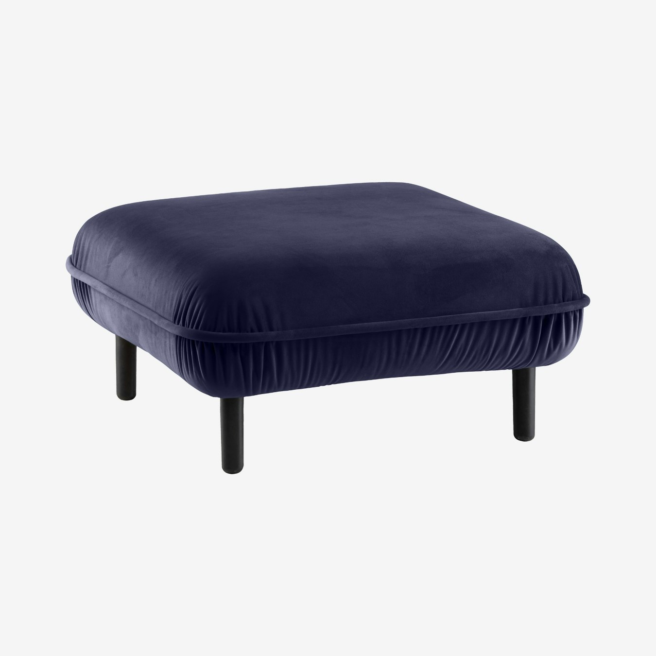 Bean Footstool - Blue - Velour by EMKO