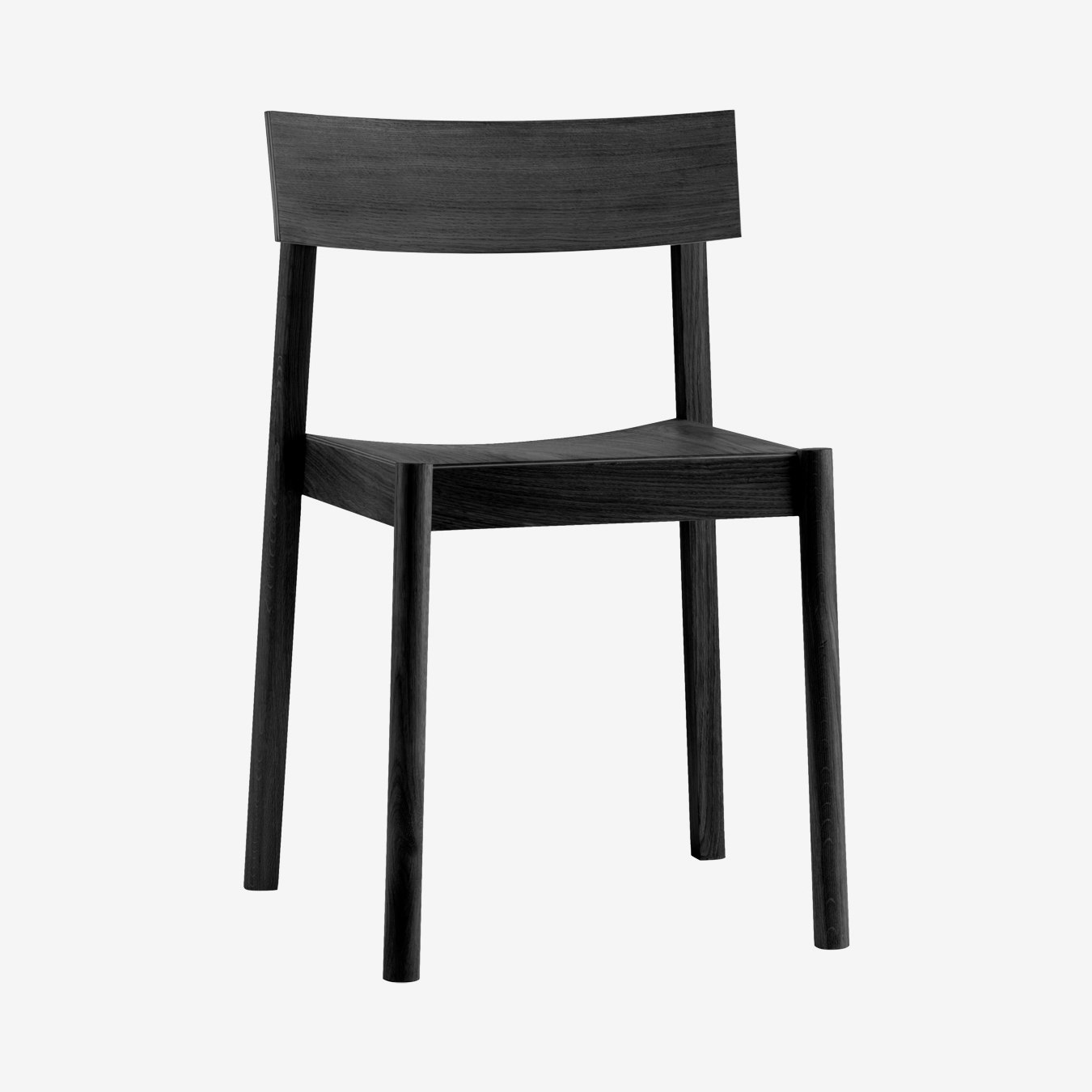 Rectangular Citizen Chair - Oak - Black by EMKO