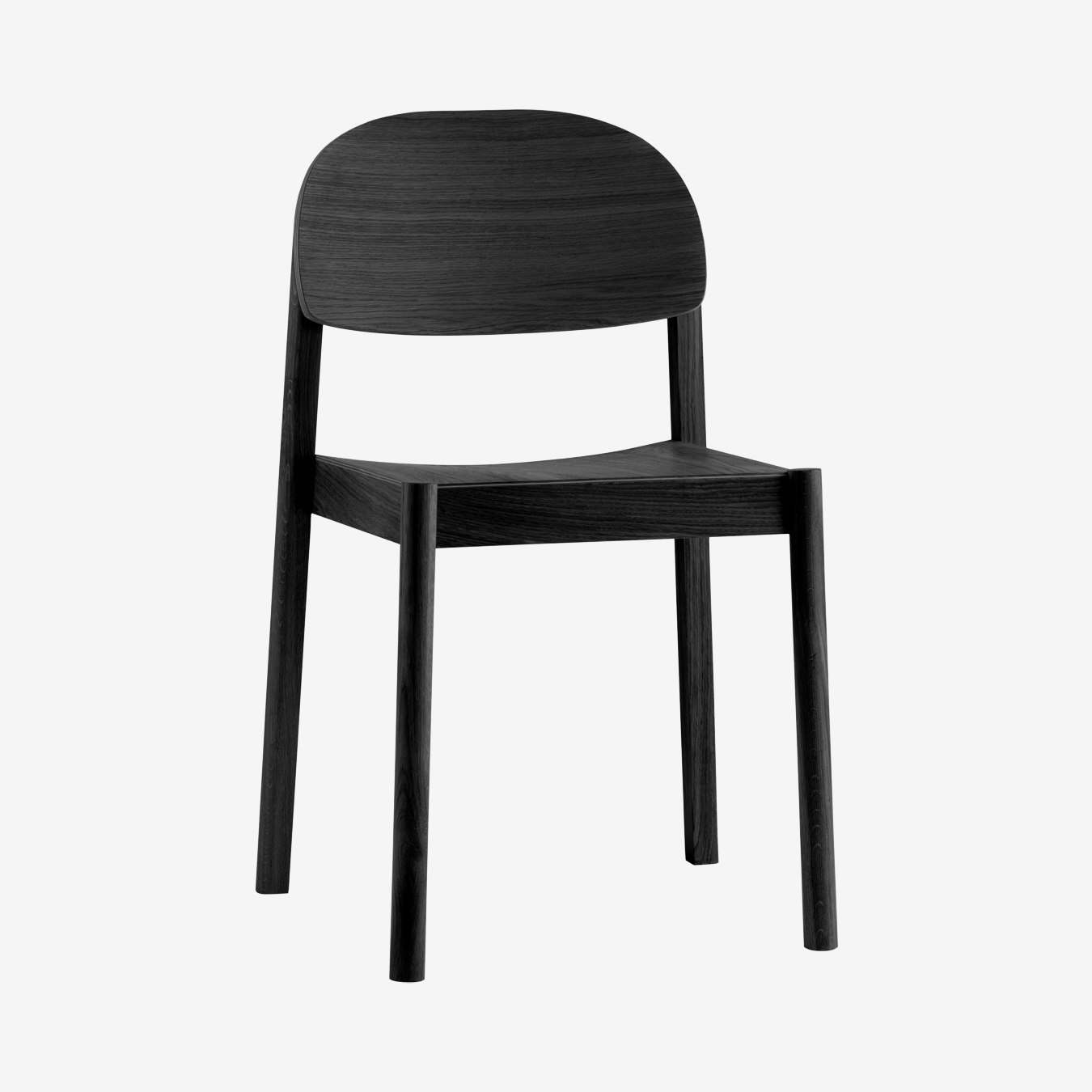 Oval Citizen Chair - Oak - Black by EMKO
