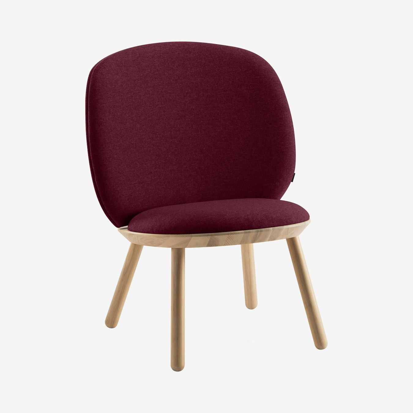 Naïve Low Chair - Natural - Bordo Delius Gavi Fabric