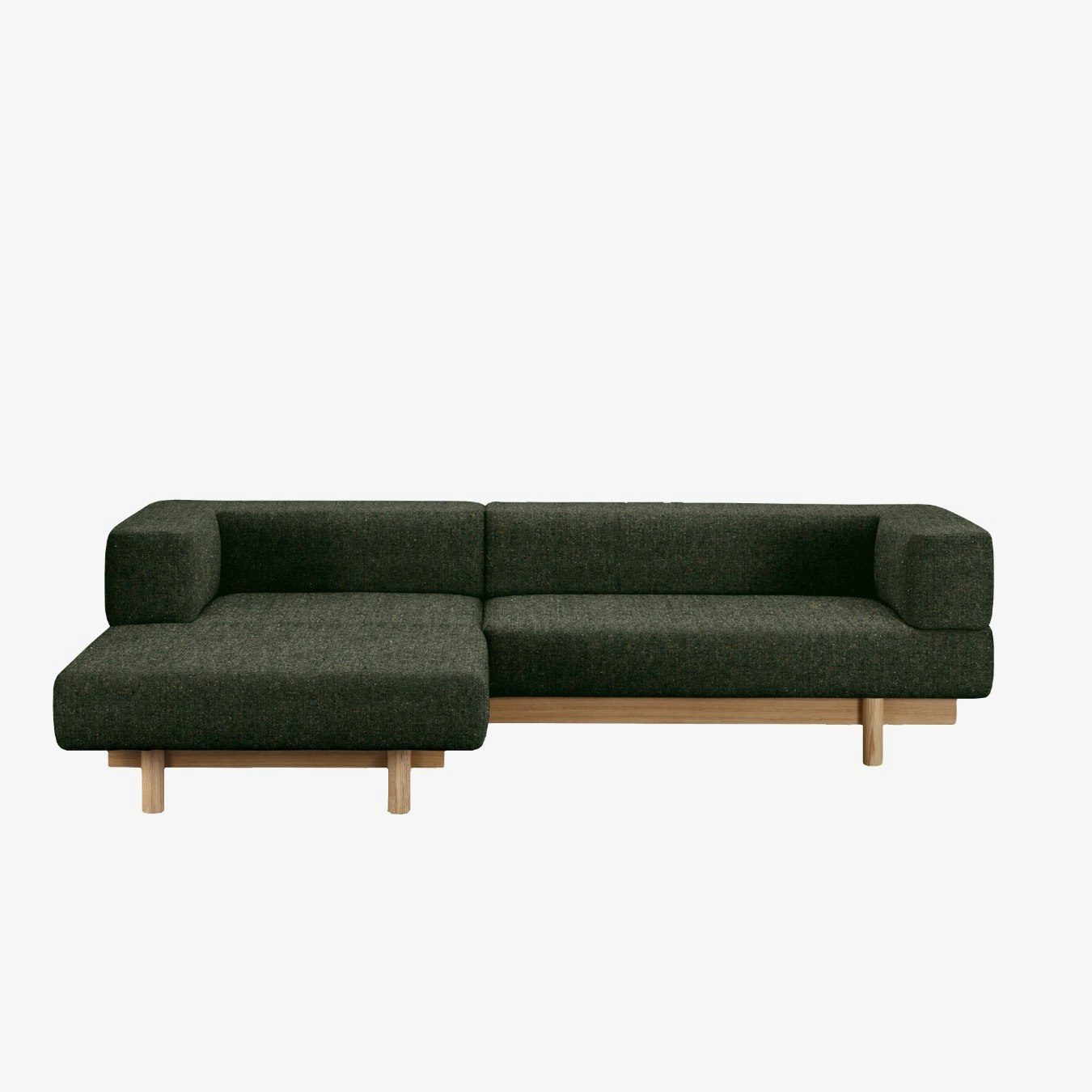 Alchemist Sofa with Chaise Longue Decoma Granola - Forest Green