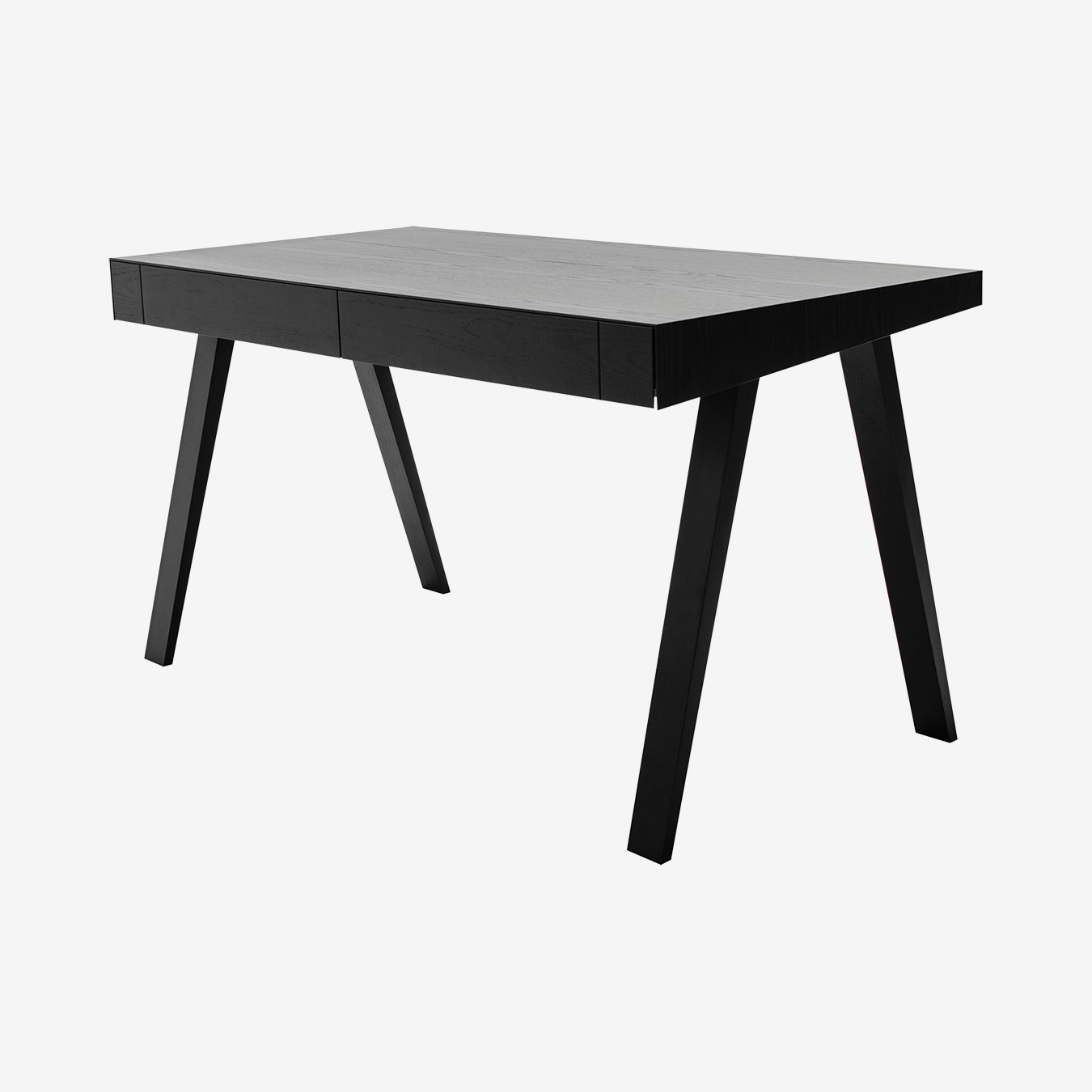 4.9 Desk - 2 Drawer - Black by EMKO