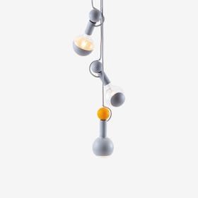 Pendant Lamp with 3 Clusters - Grey