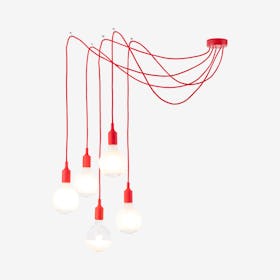 Pendant Frosted Lamp - Red