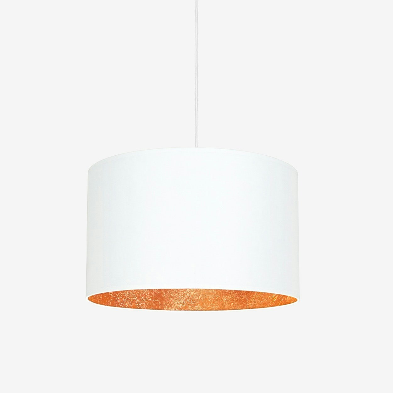 Mika Large Single Pendant Light In White With Copper Leaf Sotto Luce Mika Large Single Pendant Light In White With Copper Leaf Sotto Luce