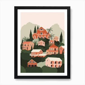 Corfu Print 75x100cm - Black Framed Art Print