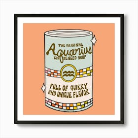 Aquarius Soup 30x30cm - Black Framed Art Print