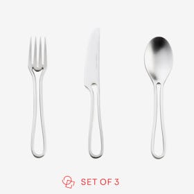 Matte 'Outline' Kids Cutlery- Set of 3