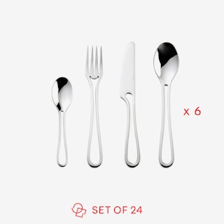 Glossy 'Outline' Table Cutlery - Set of 24