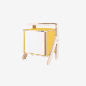 FRAME Night Table in Canary Yellow w/ Transparent Orange Screen