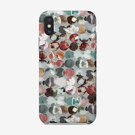 Ink Dots Green Gray Phone Case