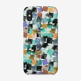 Watercolor Plaids Aqua Phone Case