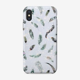 Watercolor Delicated Boho Feathers Phone Case