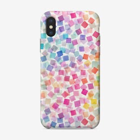 Confetti Watercolor Plaids Rainbow Phone Case