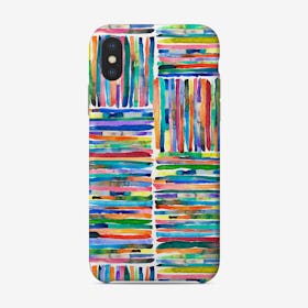 Watercolor Colorful Handpainted Stripes Phone Case
