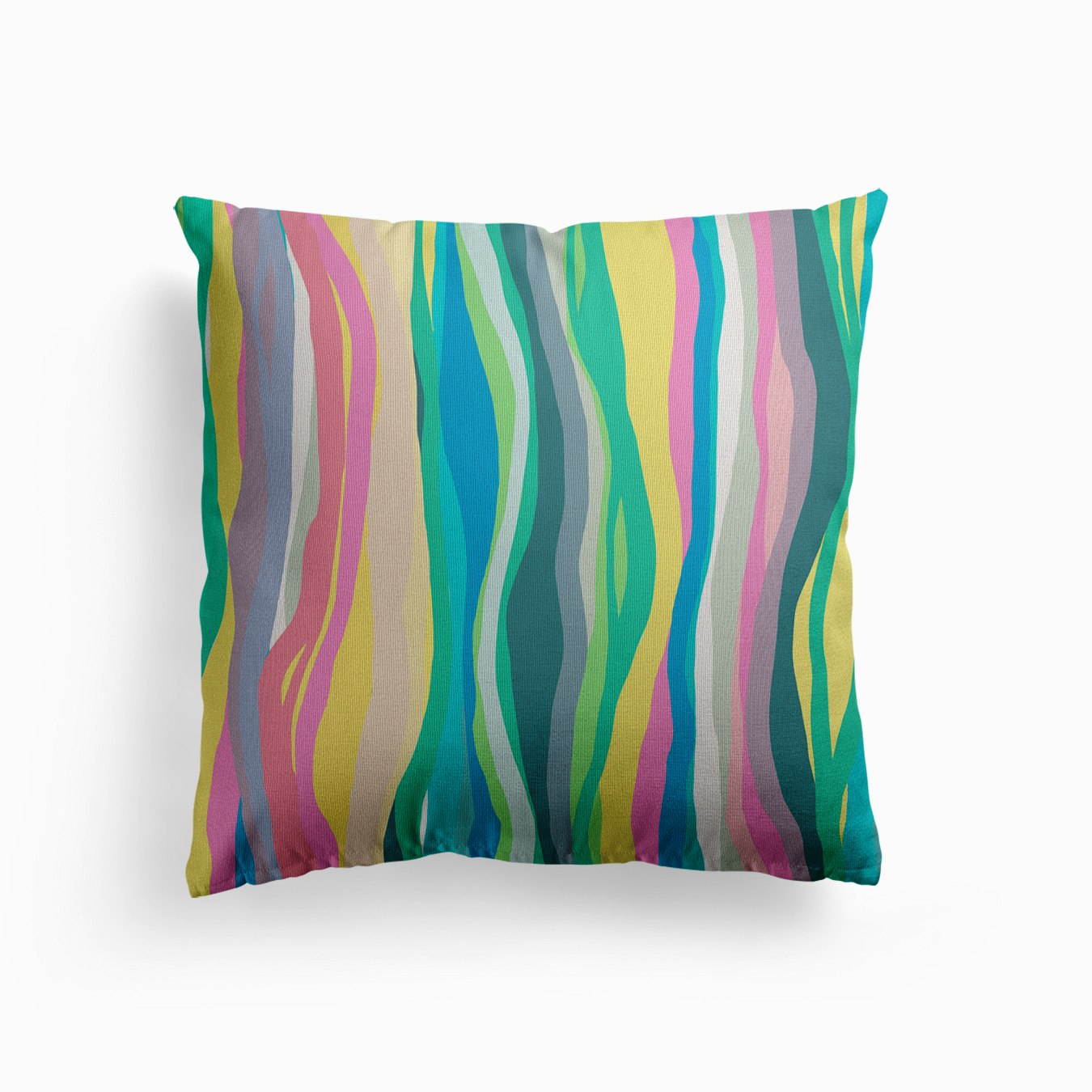 Colorful Agate Slides Canvas Cushion by Ninola Design