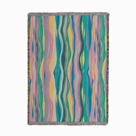 Colorful Agate Slides Woven Throw