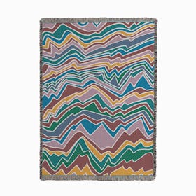 Rainbow Mountains Woven Throw