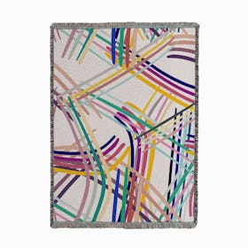 Colorful Lines Multi Woven Throw