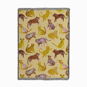 Tigers And Leopards Savannah Woven Throw