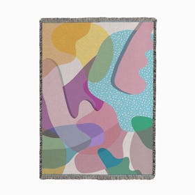 Organic Happy Memphis Shapes Woven Throw