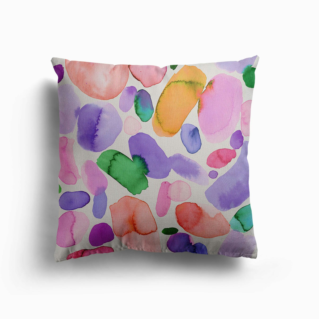 Watercolour Bohemian Palette Fresh Canvas Cushion by Ninola Design