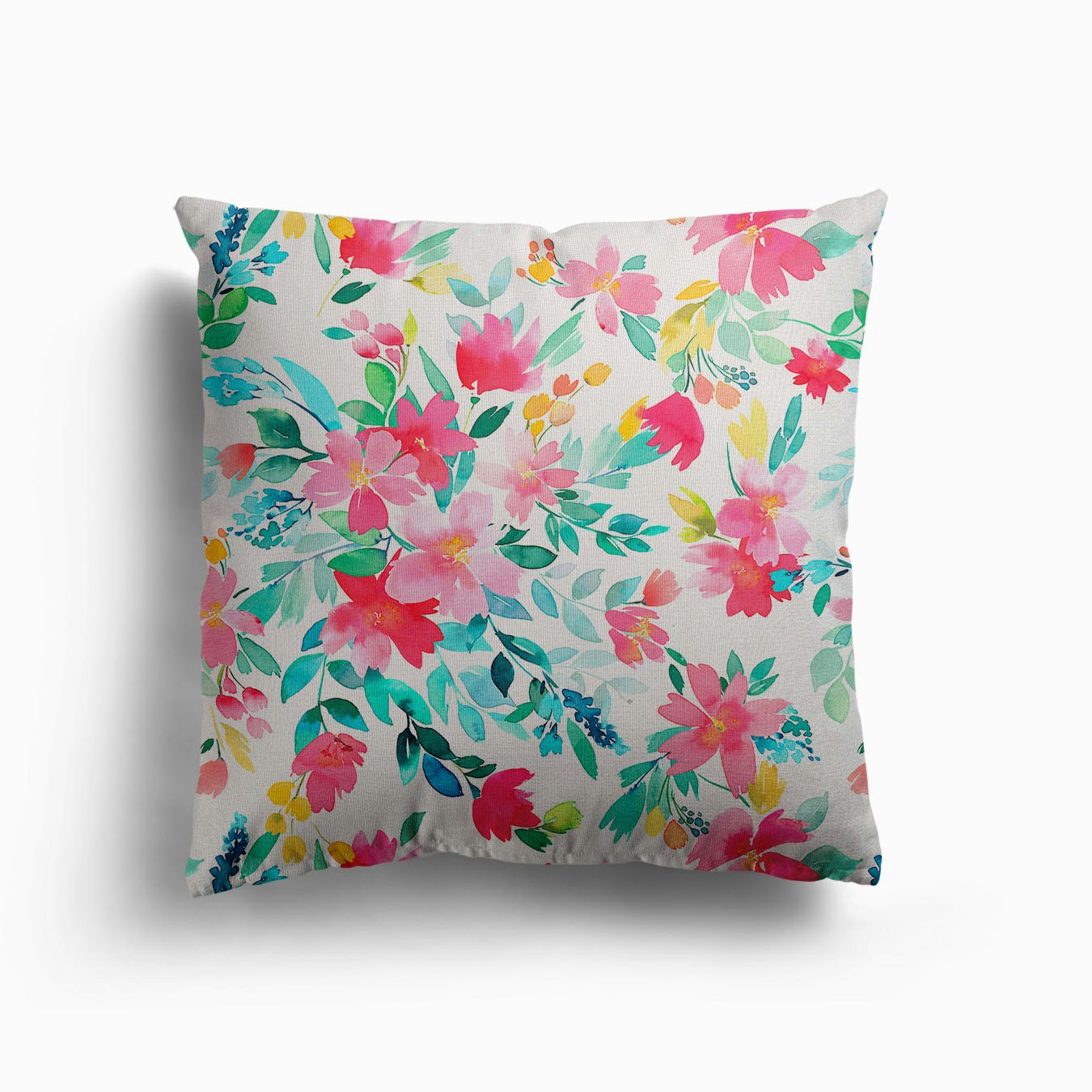 Summer Fresh Floral Canvas Kissen
