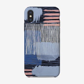 Abstract Striped Geo Blue Phone Case