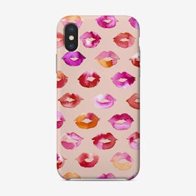 Sweet Love Kisses Pink Lips Phone Case