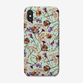 Dry Blue Flowers Collage Phone Case