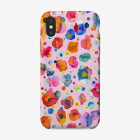 Bohemian Naive Flowers Pink Phone Case