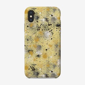 Ink Dust Splatter Yellow Phone Case