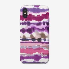 Soft Nautical Watercolor Lines Pink Phone Case