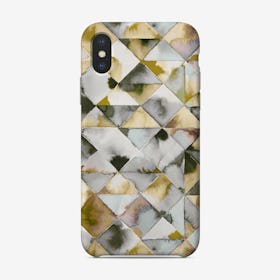 Moody Triangles Gold Silver Phone Case
