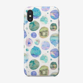 Big Watery Dots Blue Phone Case
