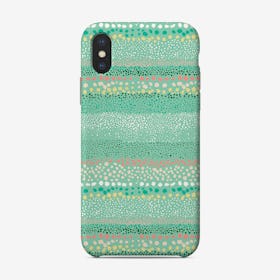 Little Textured Minimal Dots Green Phone Case