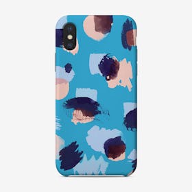 Abstract Stains Blue Phone Case