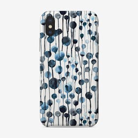 Dripping Dots Navy Phone Case