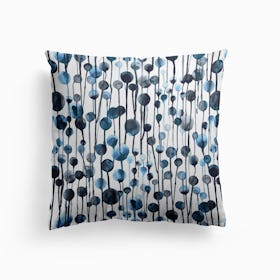 Dripping Dots Navy Cushion