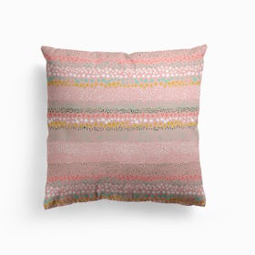 Little Textured Minimal Dots Pink Cushion