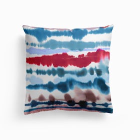 Soft Nautical Watercolor Lines Cushion